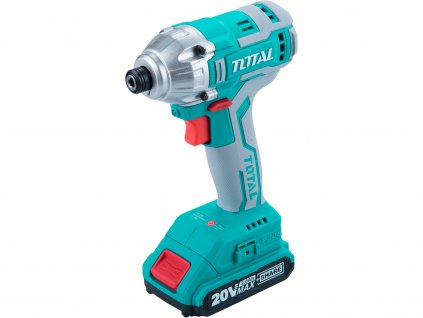 TOTAL Utahovák rázový AKU 1/4", brushless, 20V Li-ion (2x), 2000mAh, industrial