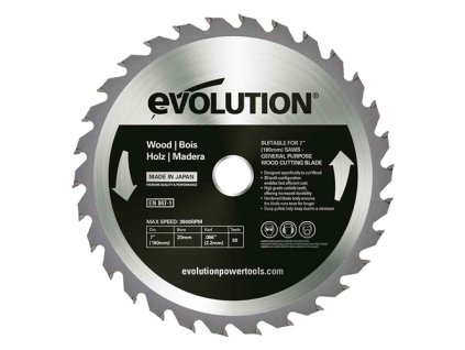EVOLUTION Pilový kotouč WOOD na dřevo 180mm