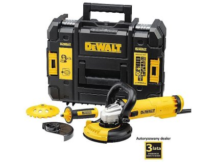 DeWALT DWE4217KT Úhlová bruska 125mm, 1200w, set na broušení betonu