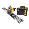 DeWALT DWS520KTR ponorná pila1 300W , prořez 59 mm, s lištou 55 mm, kotouč 165 x 20 mm, včetně vodící lišty 150 cm