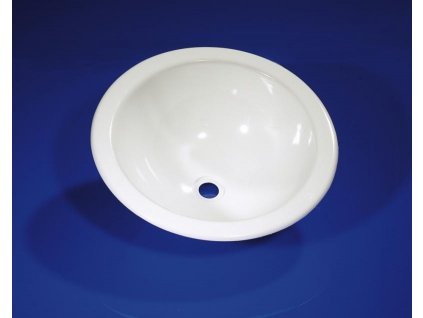 Umyvadlo kulaté, otvor 300 mm, celkem 360 mm, bílé