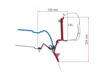 Kit adapteru Fiamma V Klasse Marco Polo od roku 2014 l