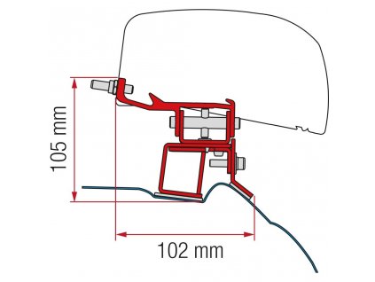 Kit adapteru Fiamma F40van pro Mercedes V Klasse l