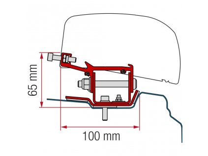 Kit adapteru Fiamma F40van pro Renault Trafic Renault Trafic L1 (od 9 2014) l
