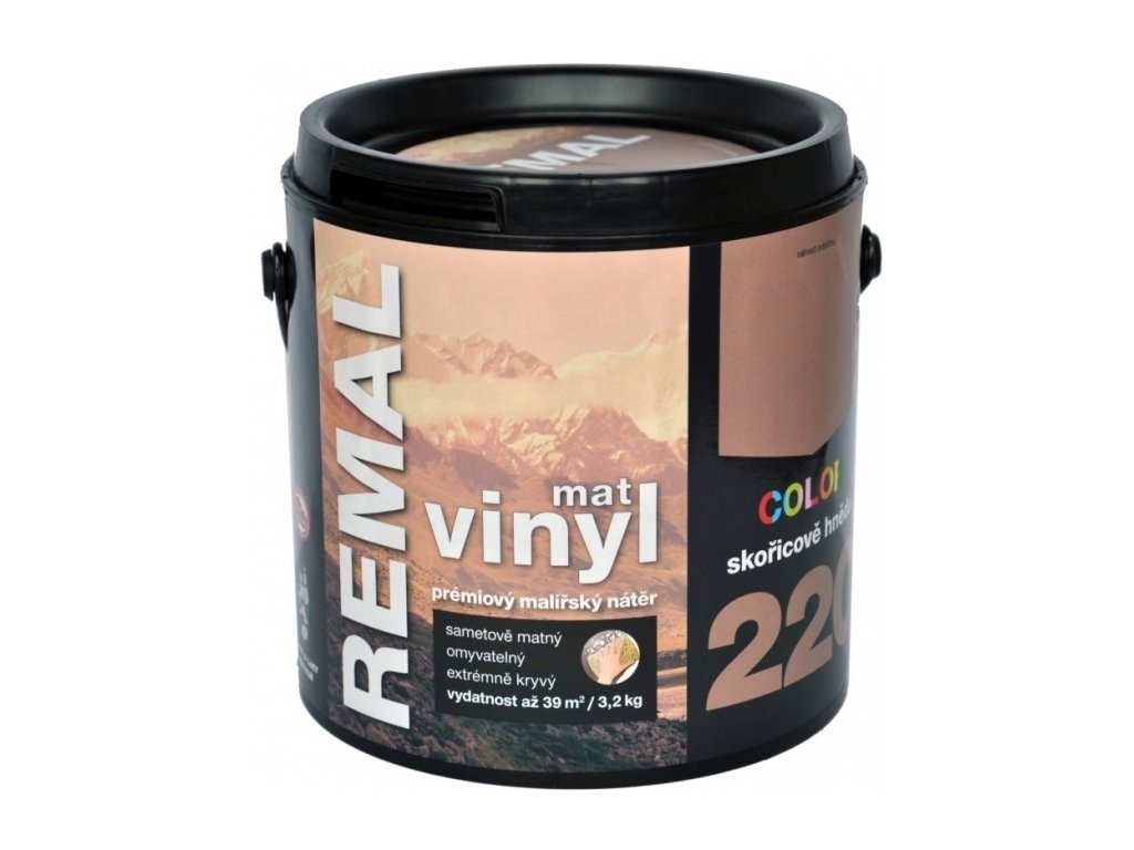 Remal Vinyl Color skořicově hnědá 3,2 kg  omyvatelná barva na zeď