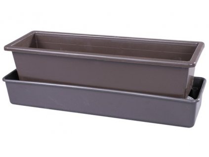 Truhlík samozavlažovací Lebiš 60 cm  hnědý