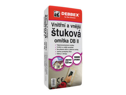 Vnitrni a vnejsi stukova omitka DB II debbex web 2026