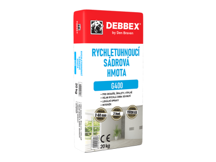 Rychletuhnouci sadrova hmota G400 debbex web 2026 v2