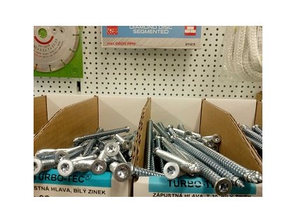 Turbošroub 7,5x242mm zápustná hlava T30  Vrut okenní turbo