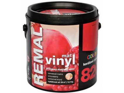 Remal Vinyl Color korálově červená 3,2 kg  omyvatelná barva na zeď