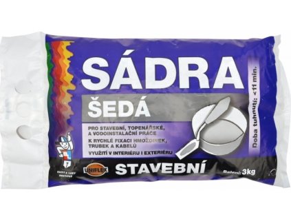 Sádra stavební šedá 3kg