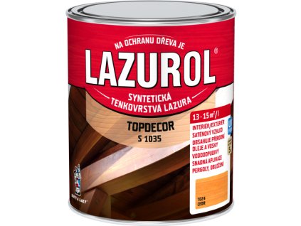 Lazurol Cedr T23 S1035 0,75l Topdecor  tenkovrstvá lazura na dřevo