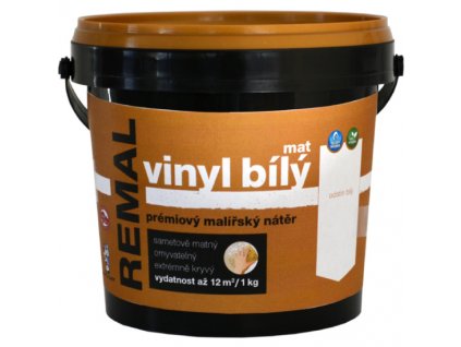 Remal Vinyl bílý mat 1 kg  omyvatelná barva na zeď