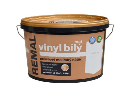 Remal Vinyl bílý mat 7,5 kg  omyvatelná barva na zeď