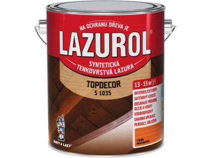 Lazurol Mahagon T80 S1035 2,5l Topdecor  tenkovrstvá lazura na dřevo