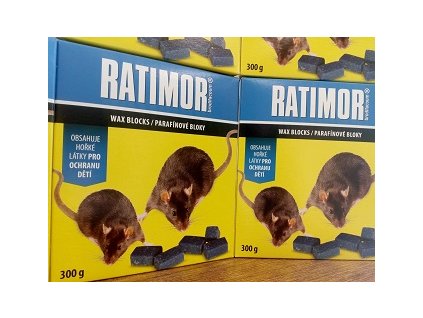 Jed na myši Ratimor parafínové bloky 300g.
