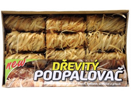 Podpalovač z dřevité vlny 58mm 24ks