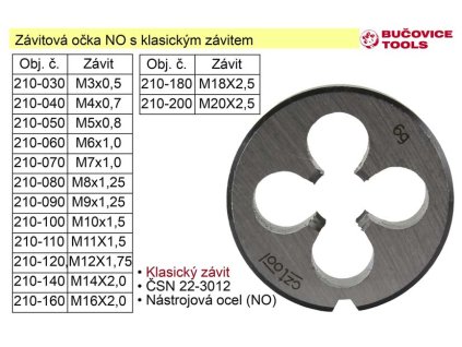Závitové očko  M6x1,0 NO klasický závit
