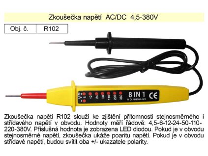 Zkoušečka napětí  AC/DC  4,5-380V