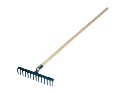 Hrábě kovové, 10 zubů, s násadou 160 cm