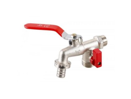 Ventil zahradní dvojitý 1/2"-3/4"-3/4"