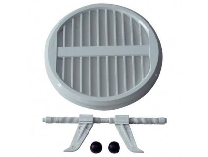 Mřížka větrací kruhová - krytka stavitelná se síťovinou VM, Ø 75-125 mm KS, bílá 0417