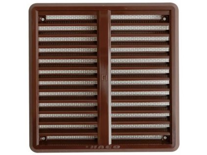 Mřížka větrací - krytka se síťovinou VM, 250 x 250 mm KH, hnědá 0304