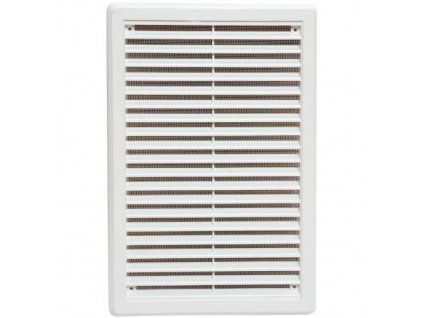 Mřížka větrací - krytka se síťovinou VM, 100 x 100 mm KB, bílá 0307