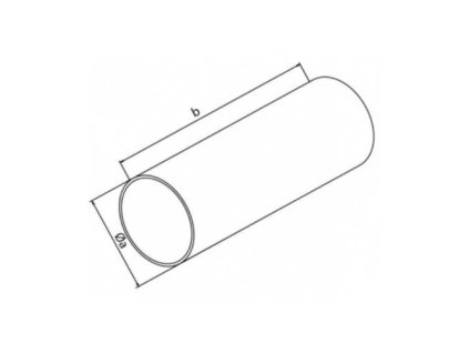 Kanál kulatý V, Ø 129 x 500 mm 0649