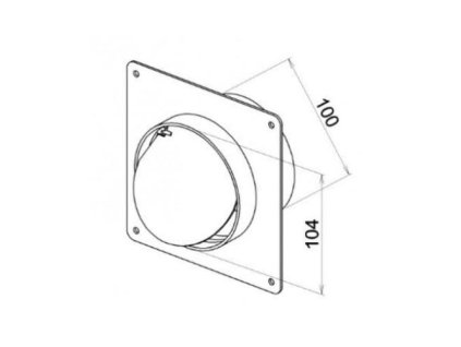 Spojka s klapkou COP, 100/104 mm 0628