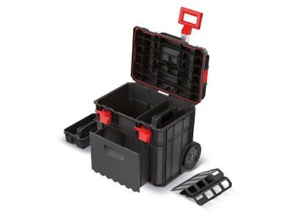 Kufr s kolečky a přihrádkou X BLOCK LOG, 546 x 380 x 510 mm, Kistenberg