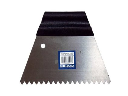 Stěrka nerez na lepidla, zuby, 3 mm, 180 mm, trojúhelník