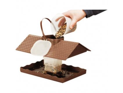 Krmítko pro ptáčky, dřevoplast 31x21x18 cm