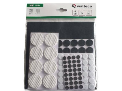 Sada filcových podložek, bílá/černá, 125 ks