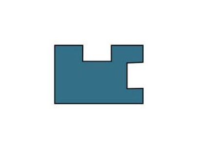 Betonový sloupek rohový Výška nadzemní části 2.0 m -Hladký