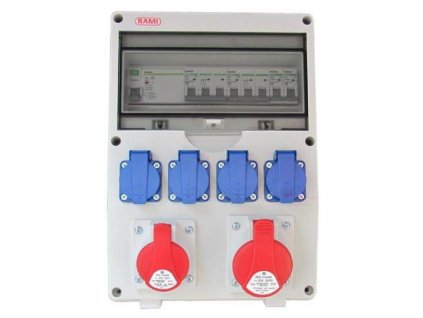 Rozvodnice zásuvková s chráničem, RZC-D-411