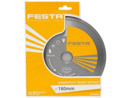 Kotouč diamantový plný Ø 230 x 2,6 x 22,2 mm, FESTA