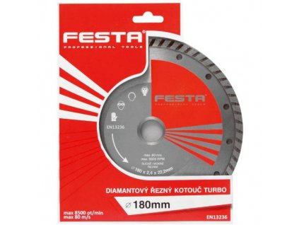 Kotouč diamantový turbo Ø 180 x 22,2 mm, FESTA
