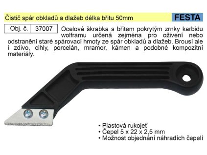 Čistič spár obkladů a dlažeb délka břitu 50mm