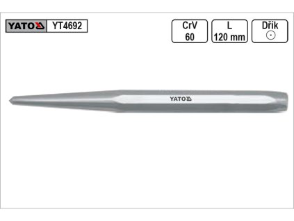 Důlčík délka 120mm Yato
