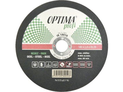 Kotouč řezný na  nerez 180x1,6mm OPTIMA profi