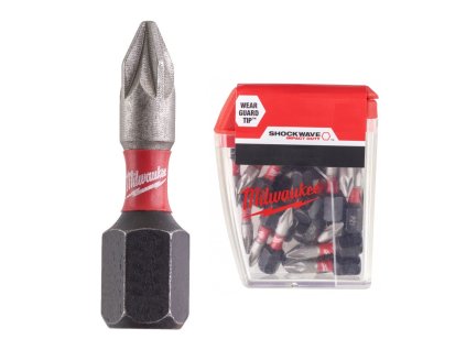 MILWAUKEE Shockwave bit křížový PZ1x25mm 1/4 Impact Duty - 25ks