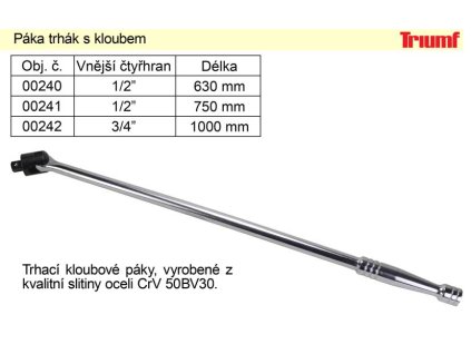 Páka trhák s kloubem 3/4" délka 630mm 100-01378