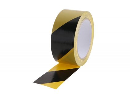 Páska samolepicí výstražná, varovací 48mm x33m ćernožlutá