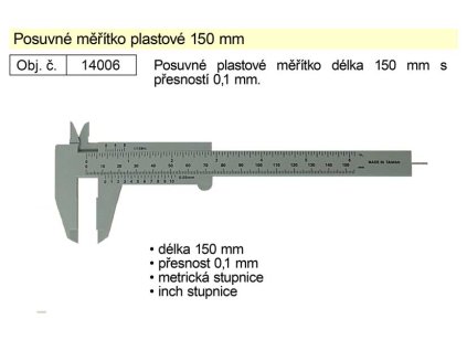 Posuvné měřítko plastové 150mm