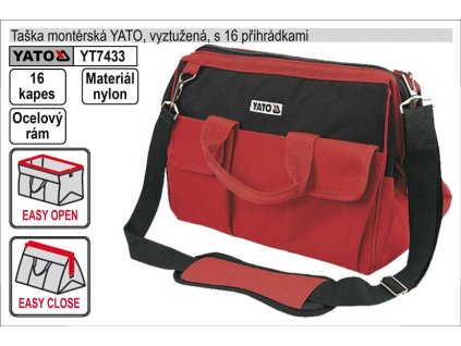 Taška  YATO montérská s 16 kapsami