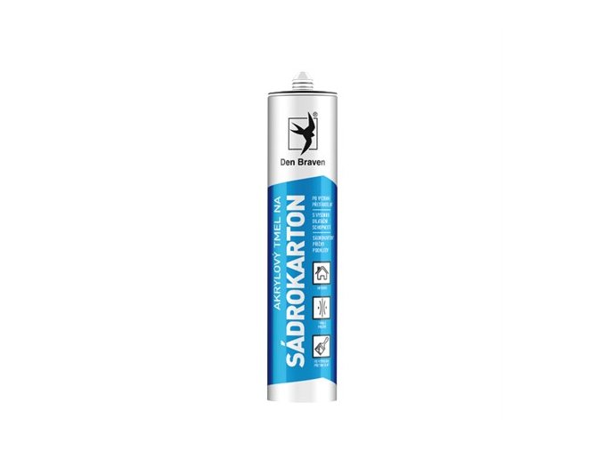 Tmel akrylový 280 ml biely na sadrokartóny - Den Braven
