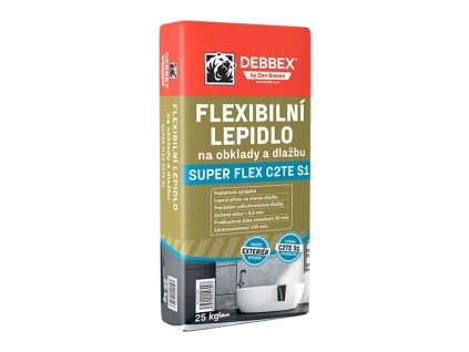 Flexibilni lepidlo na obklady a dlazbu SUPER FLEX C2TE S1 debbex by den braven web 2025