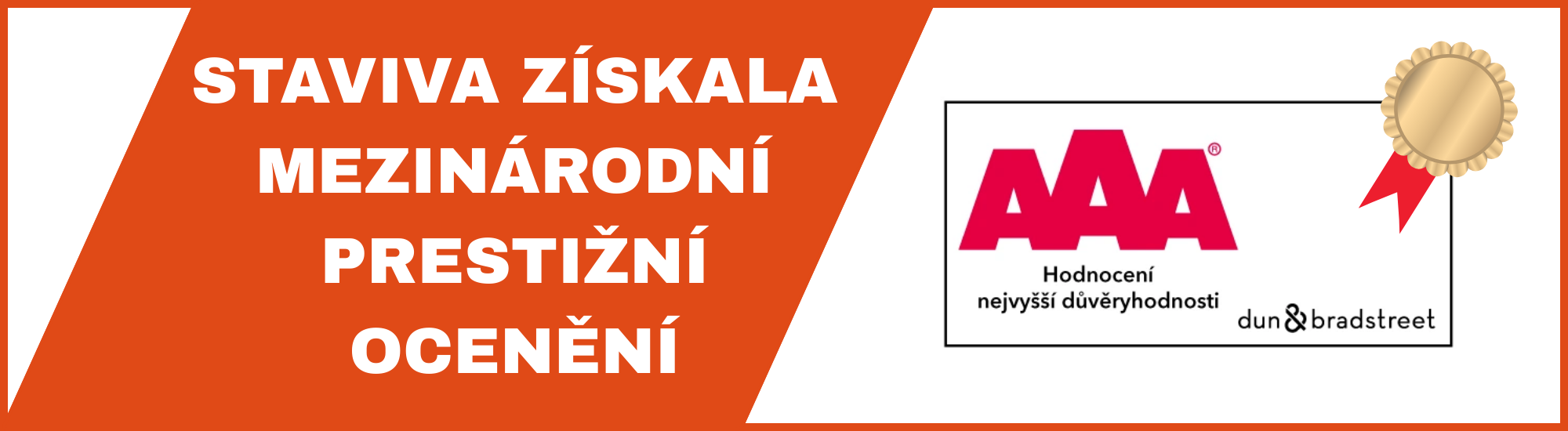 Prestižní ocenění spolehlivosti a kvality AAA