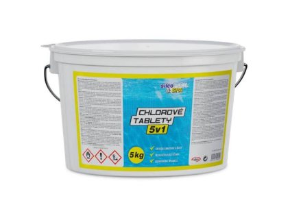 Chemie bazénová, Chlorové tablety 5 v 1, 5 kg, SILCO